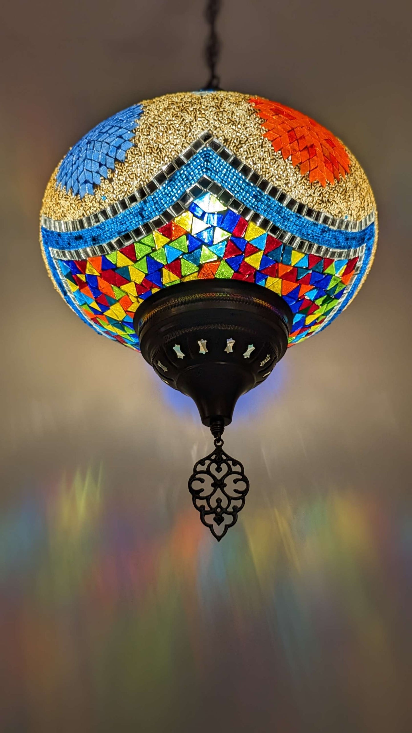Turkish Mosaic Glass Hanging Light