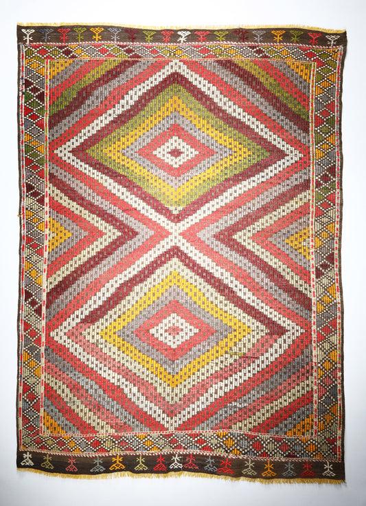 Vintage Manisa Cicim Kilim
