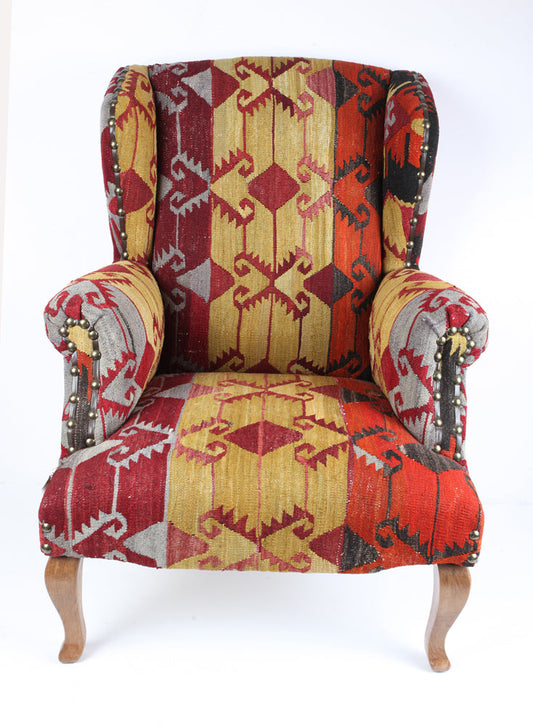One of A Kind Uphostered Kilim Chairs