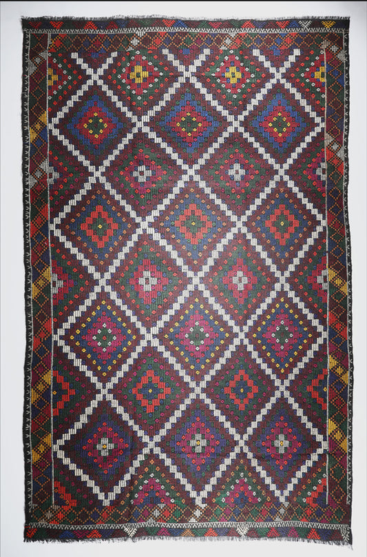 Vintage Manisa Jijim Kilim