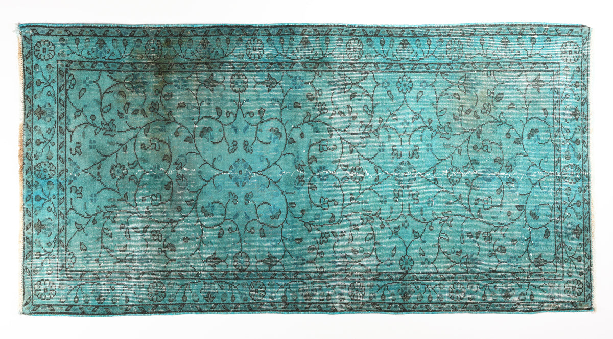 Vintage Overdyed Isparta Carpet