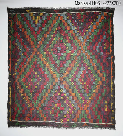 Vintage Manisa Jijim Kilim