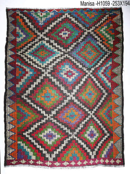 Vintage Manisa Jijim Kilim