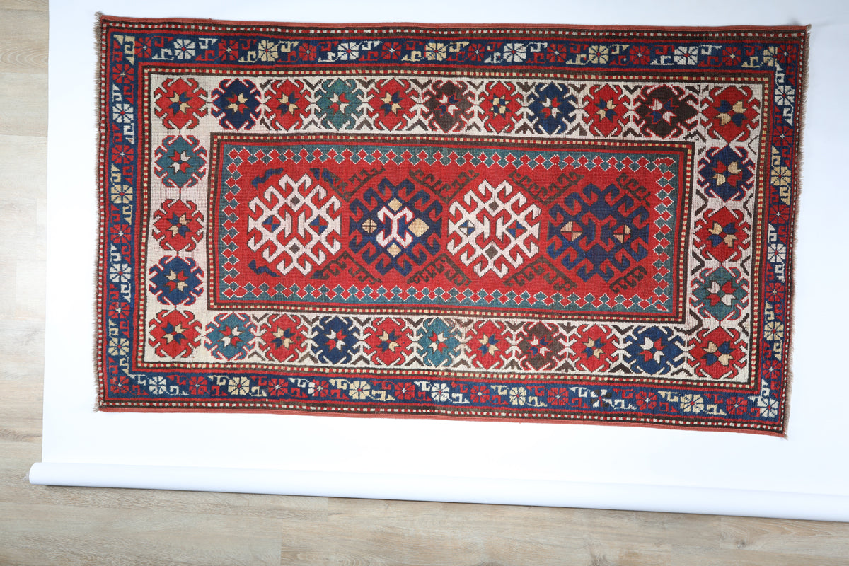 Antique Bordjalo Kazak Carpet