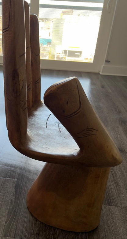 ANTIQUE HANDSHAPED CHAIR