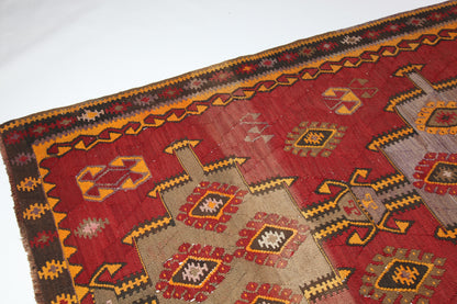 Vintage Very Long Kars Kilim