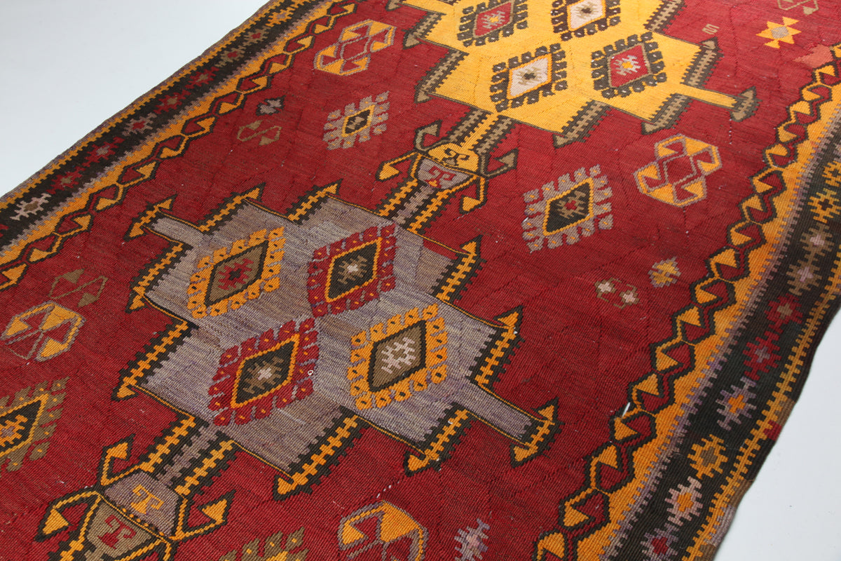 Vintage Very Long Kars Kilim