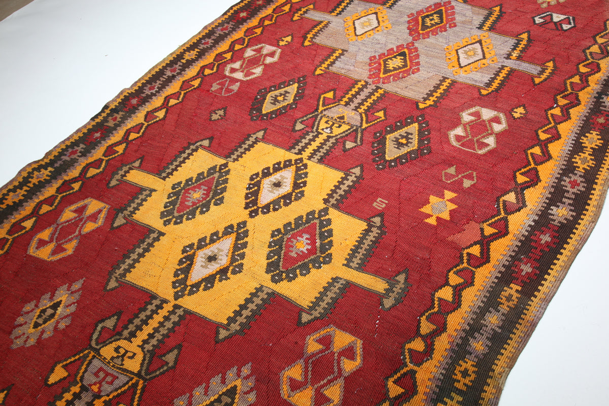 Vintage Very Long Kars Kilim