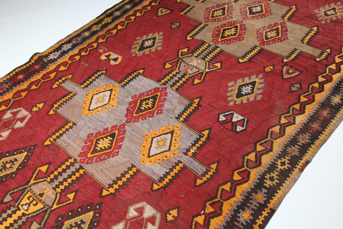 Vintage Very Long Kars Kilim