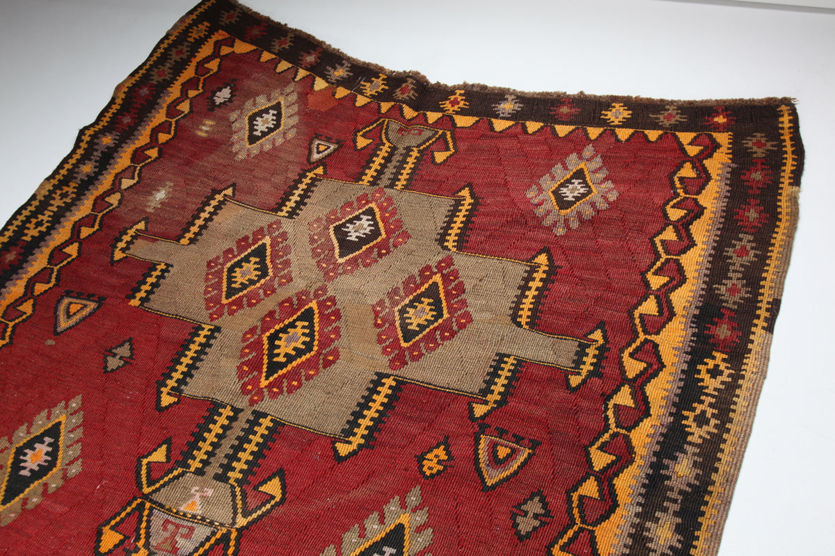 Vintage Very Long Kars Kilim