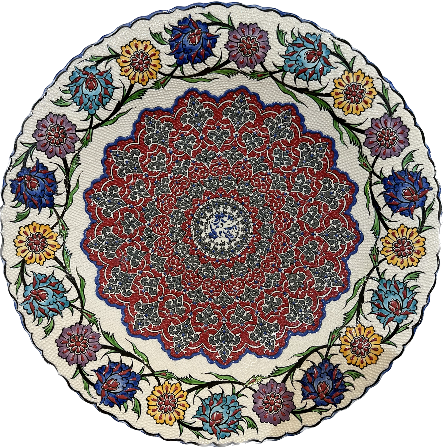 Large Hand Painted Plate from Kutahya