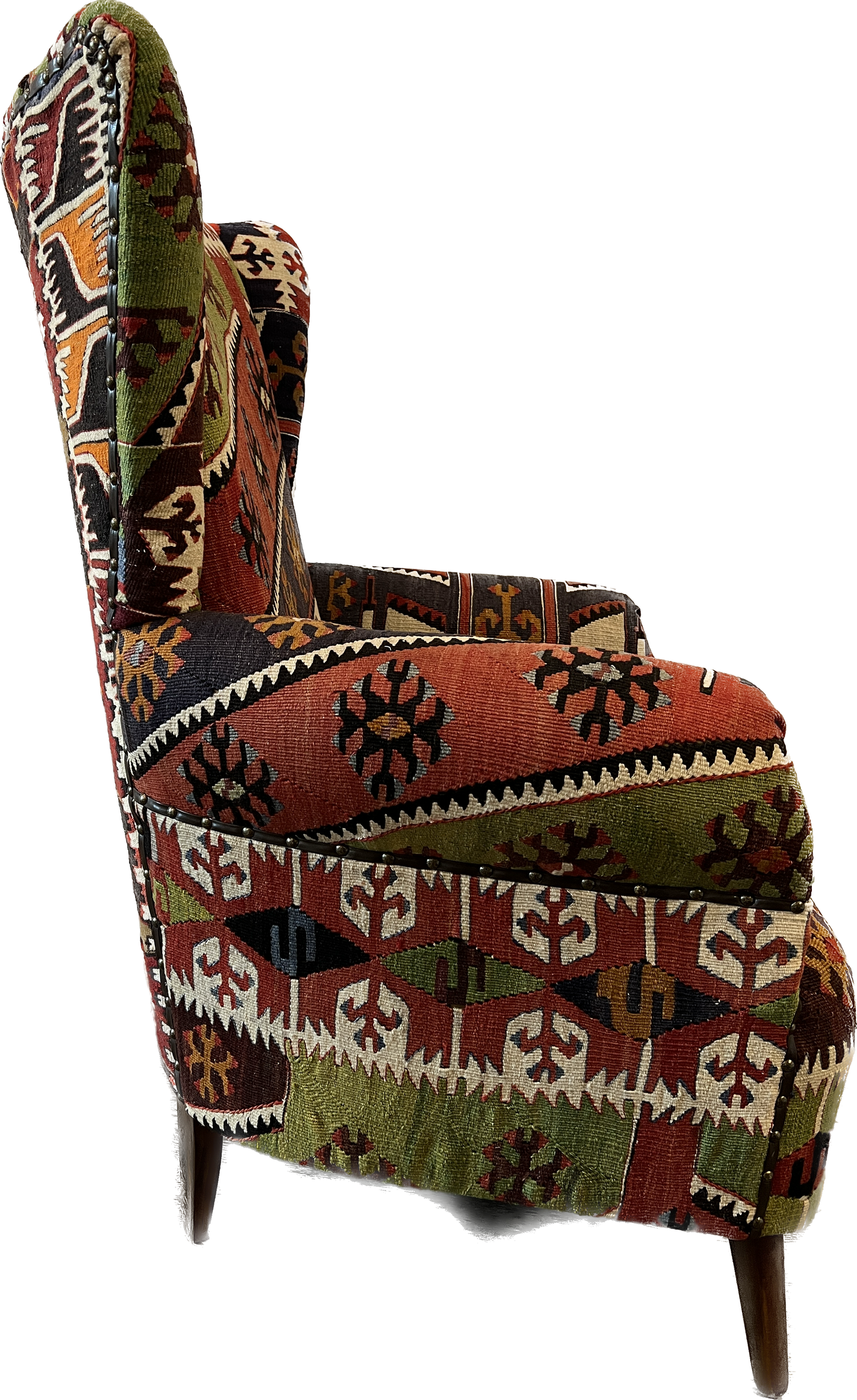 Antique Kilim Rug Armchair from Turkey