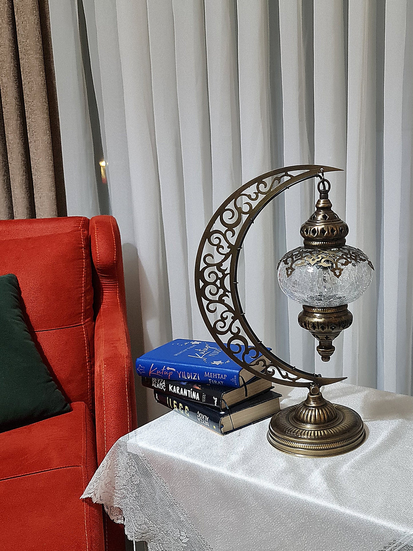 Ottoman Clear Glass Table Lamp