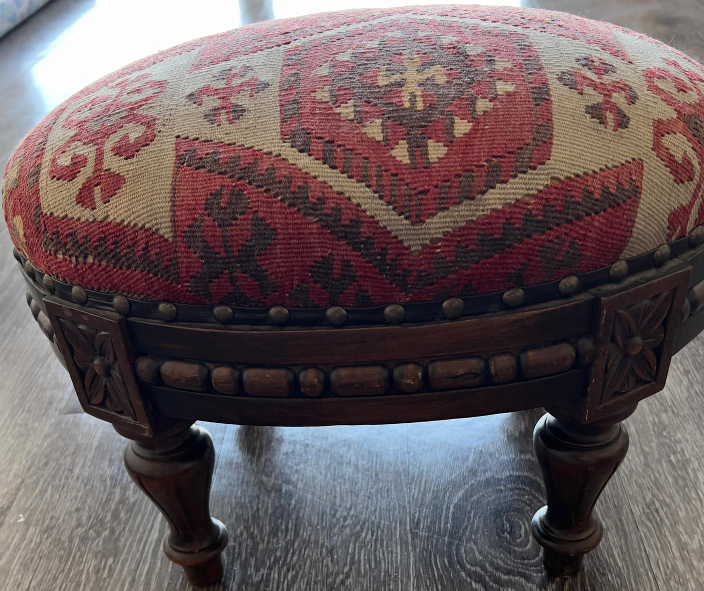 ANTIQUE KILIM STOOL