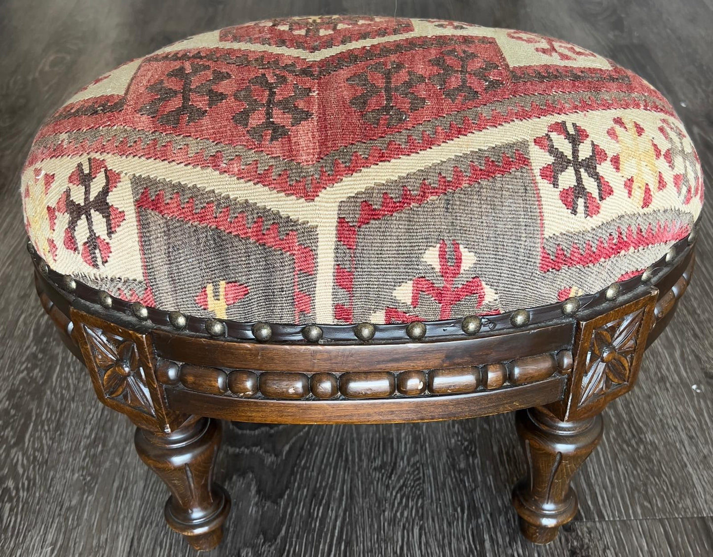 ANTIQUE KILIM STOOL