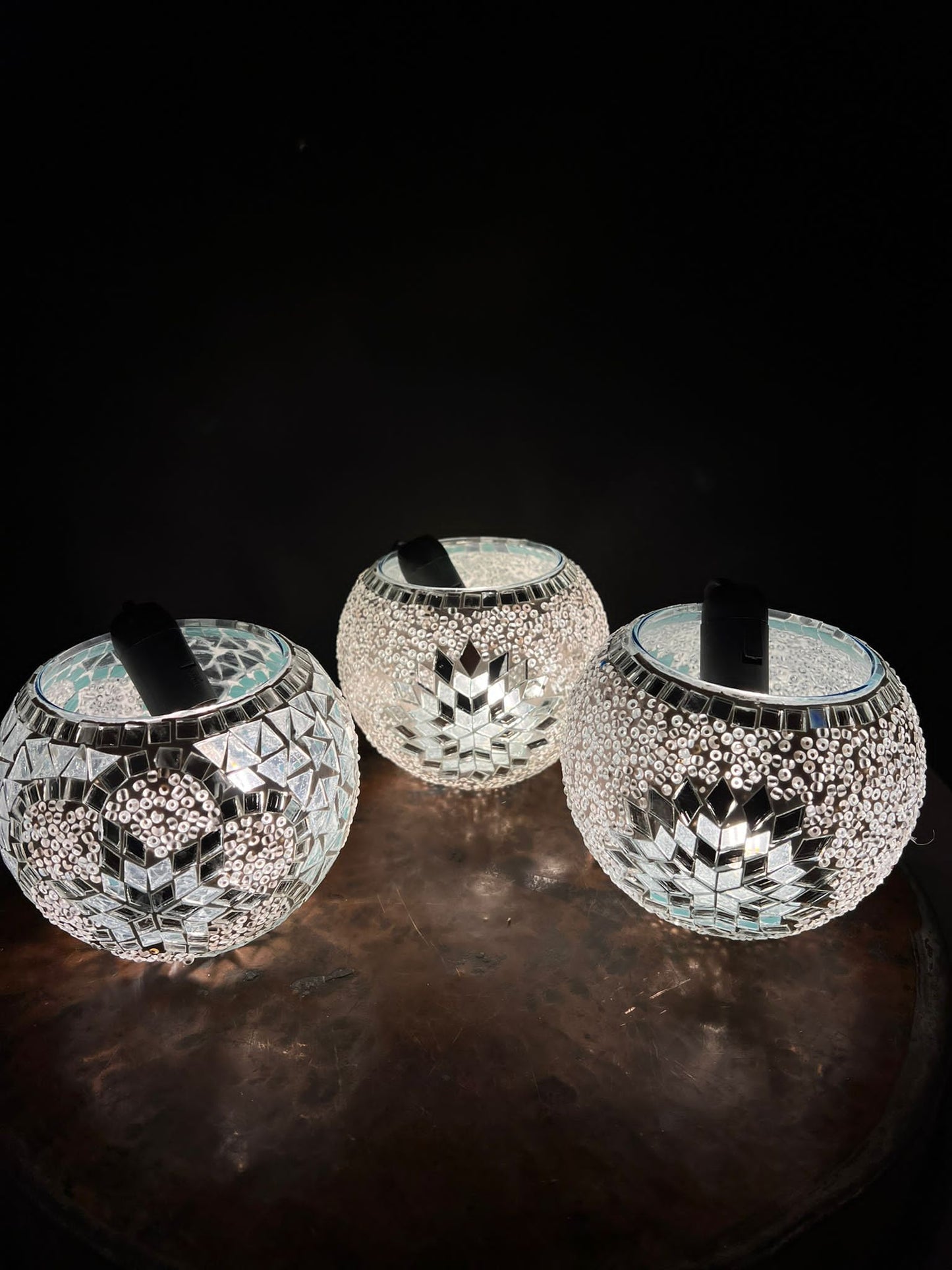 Turkish Glass Mosaic Candle Holders