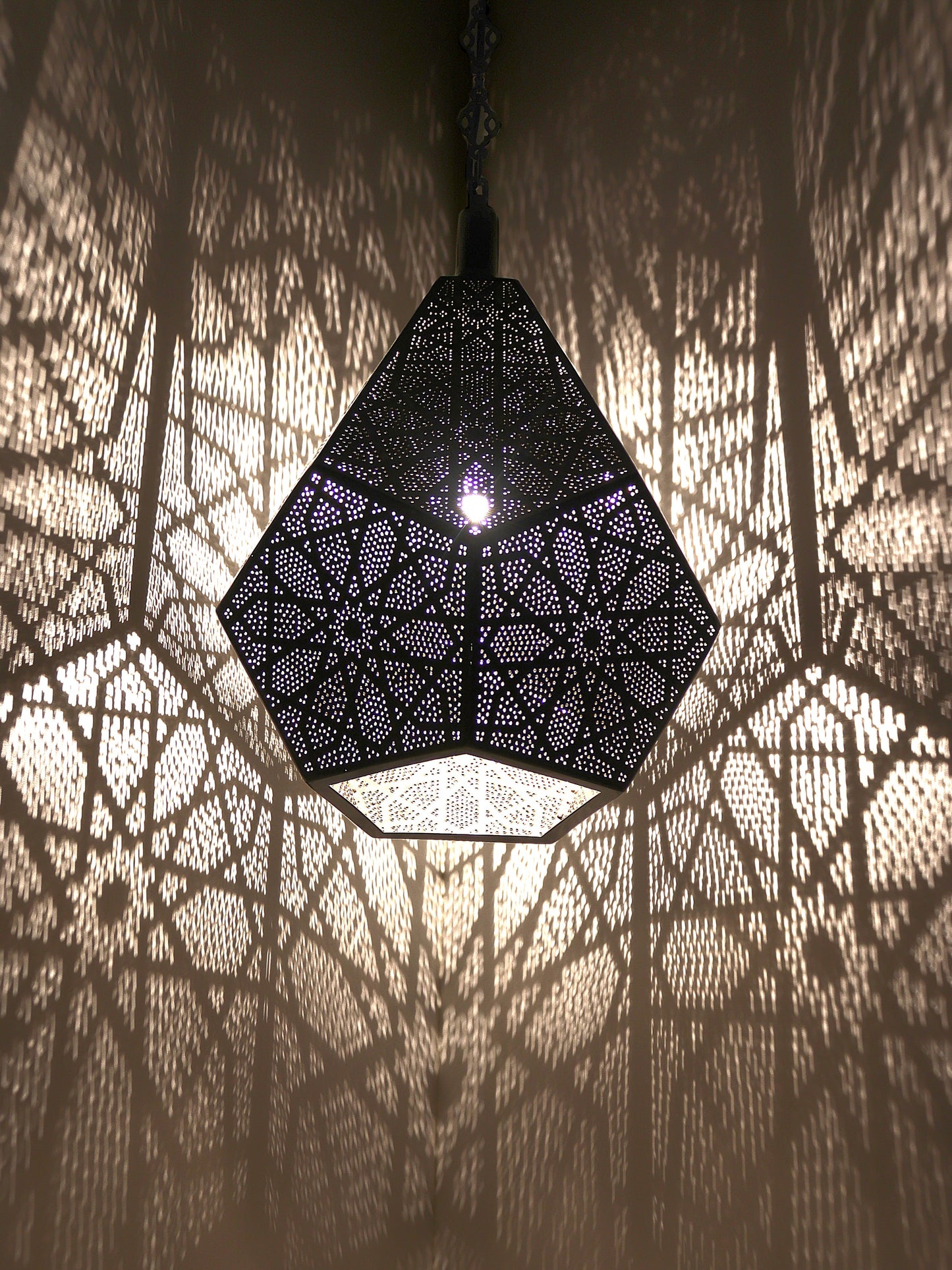 Moroccan Pierced Metal Pendant Light