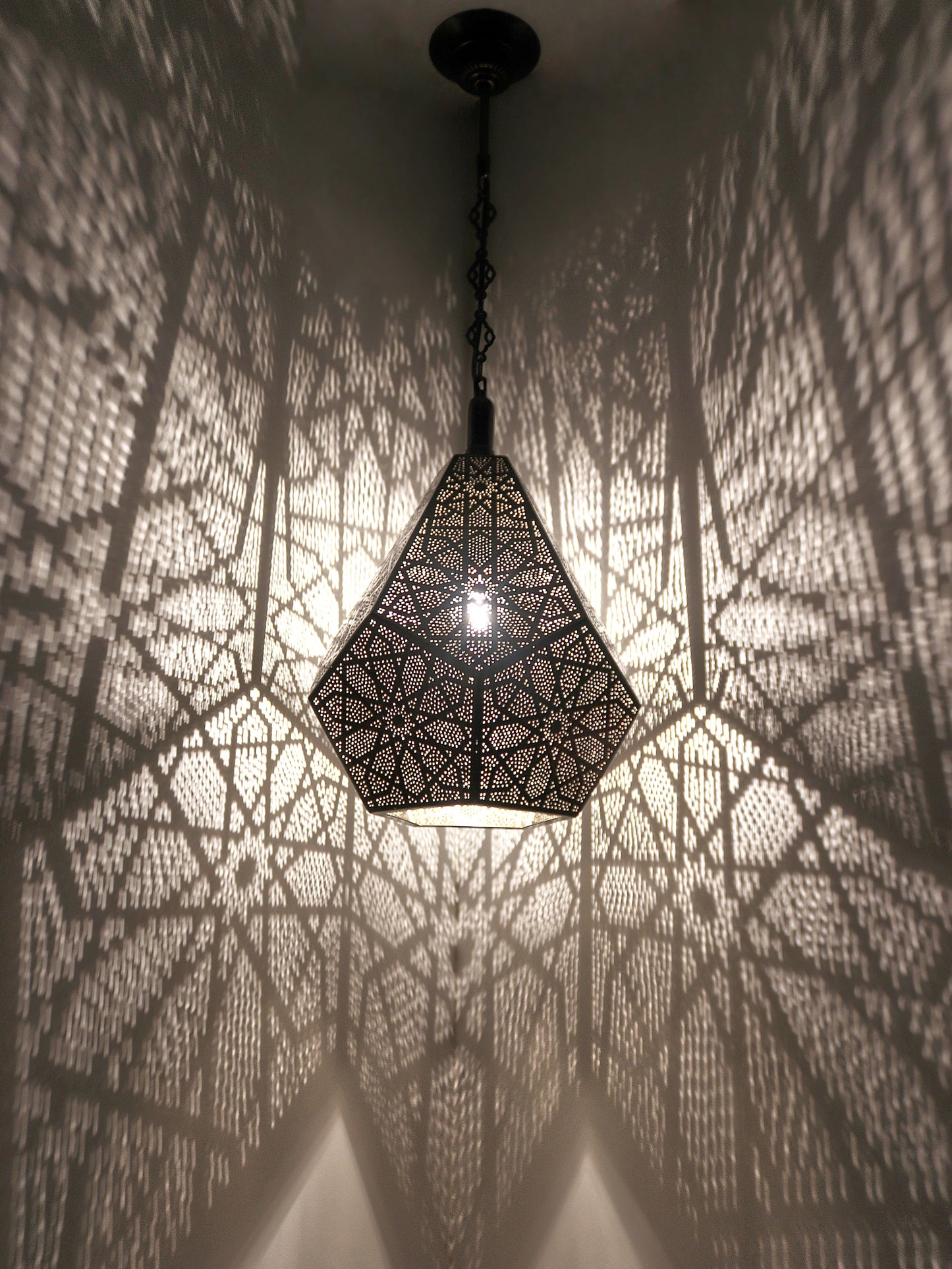 Moroccan Pierced Metal Pendant Light