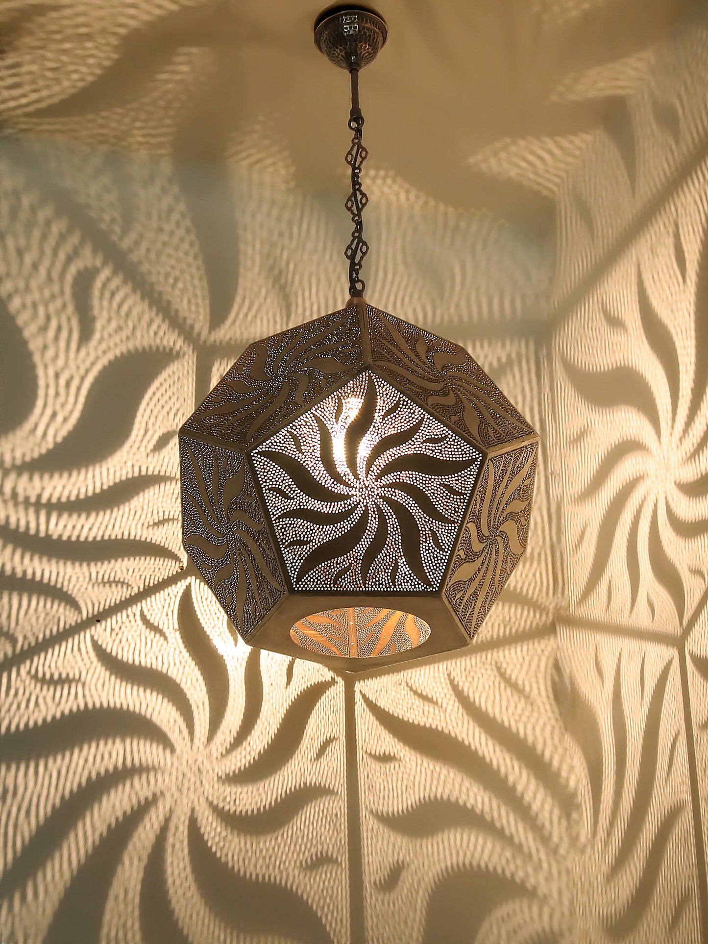Morrocan Pierced Metal Pendant Light
