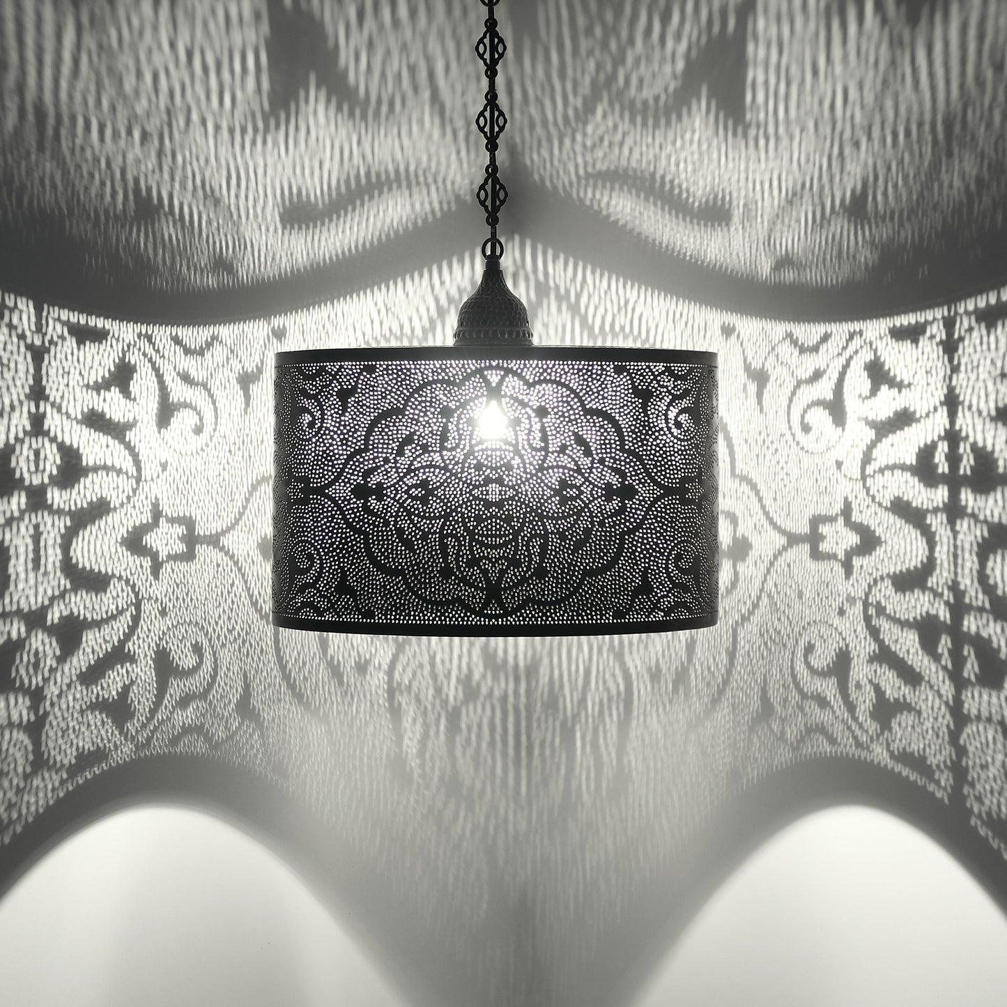 Moroccan Pierced Metal Pendant Light