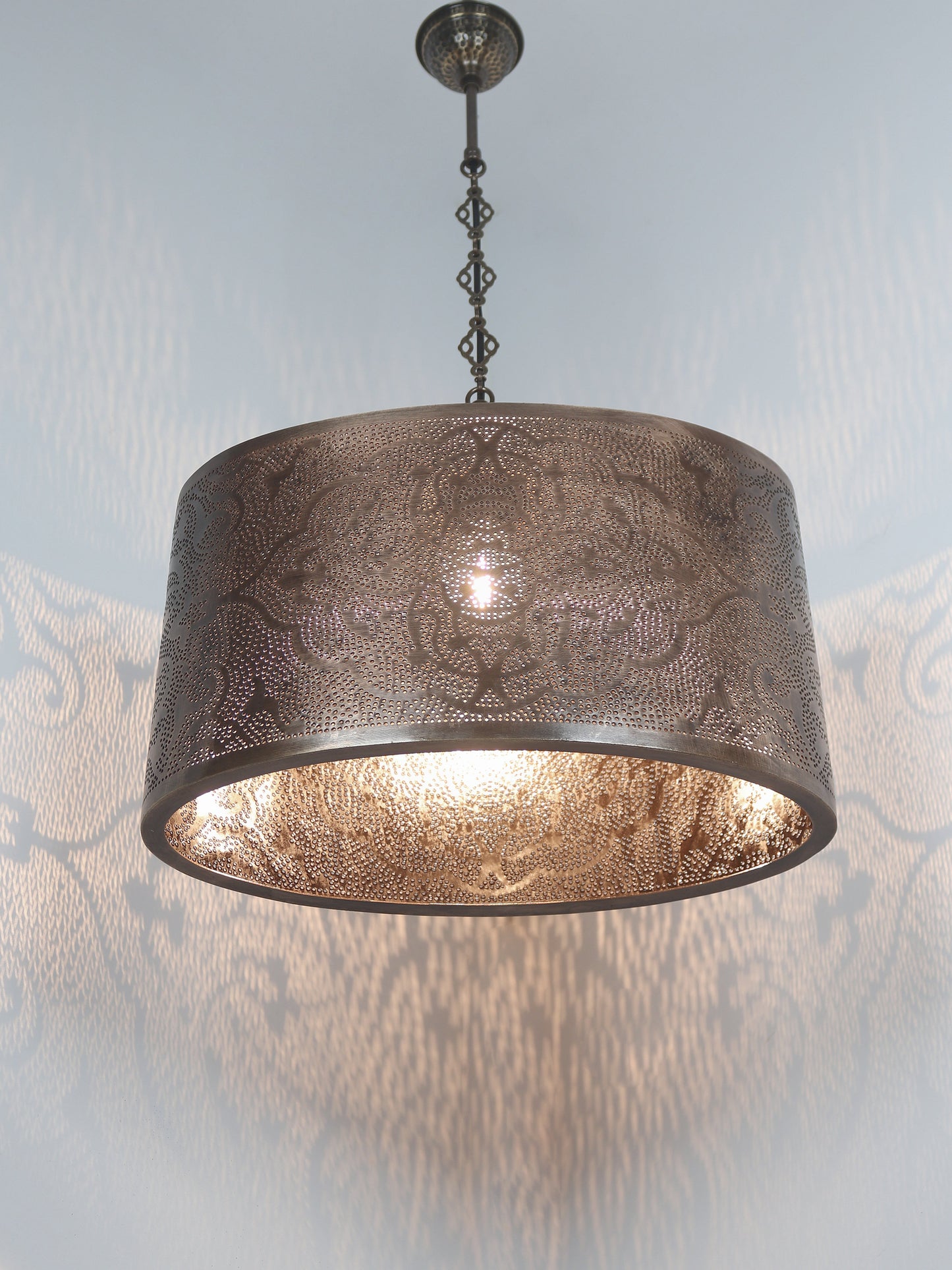 Moroccan Pierced Metal Pendant Light