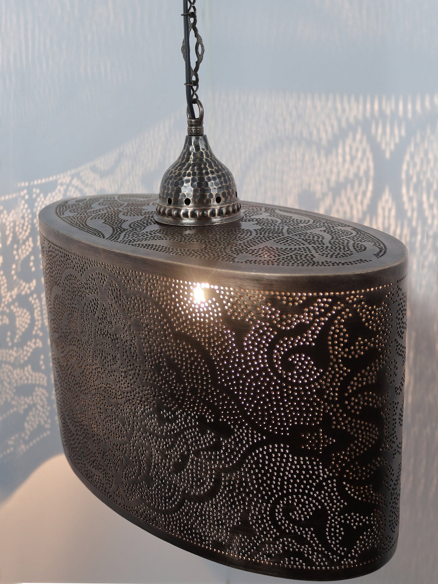 Moroccan Pierced Metal Pendant Light