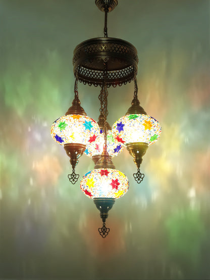 Turkish Mosaic Glass Chandelier