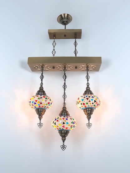 Turkish Mosaic Glass Chandelier Lamp