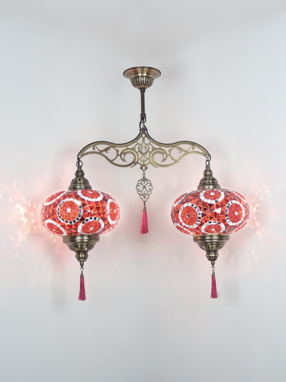 Turkish Mosaic Glass Chandelier Lamp