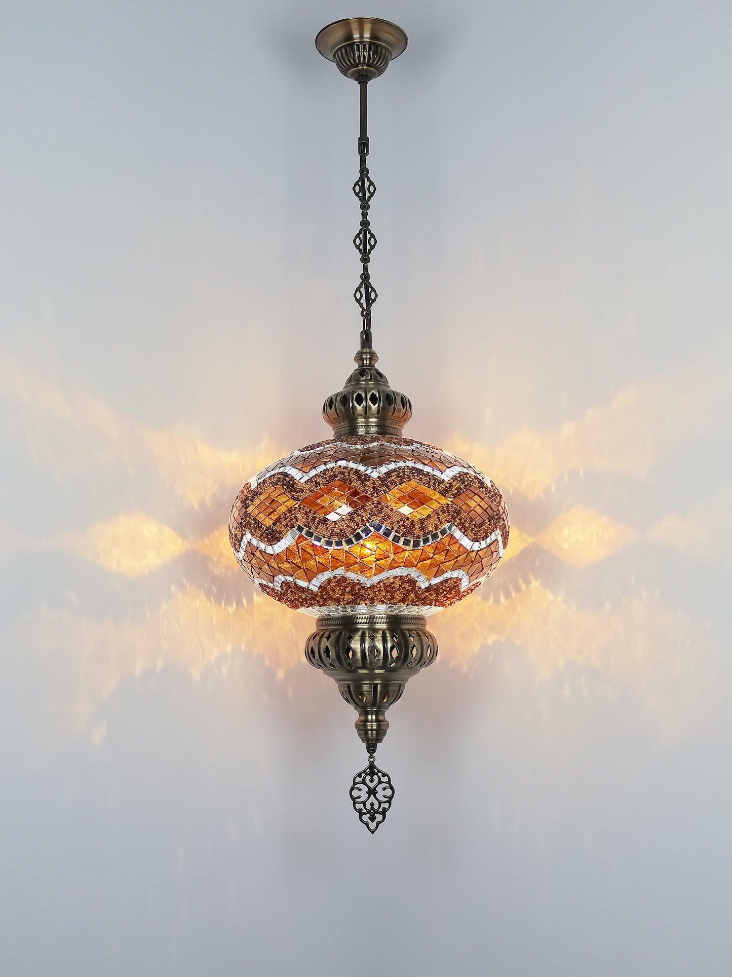 Turkish Mosaic Glass Hanging Light