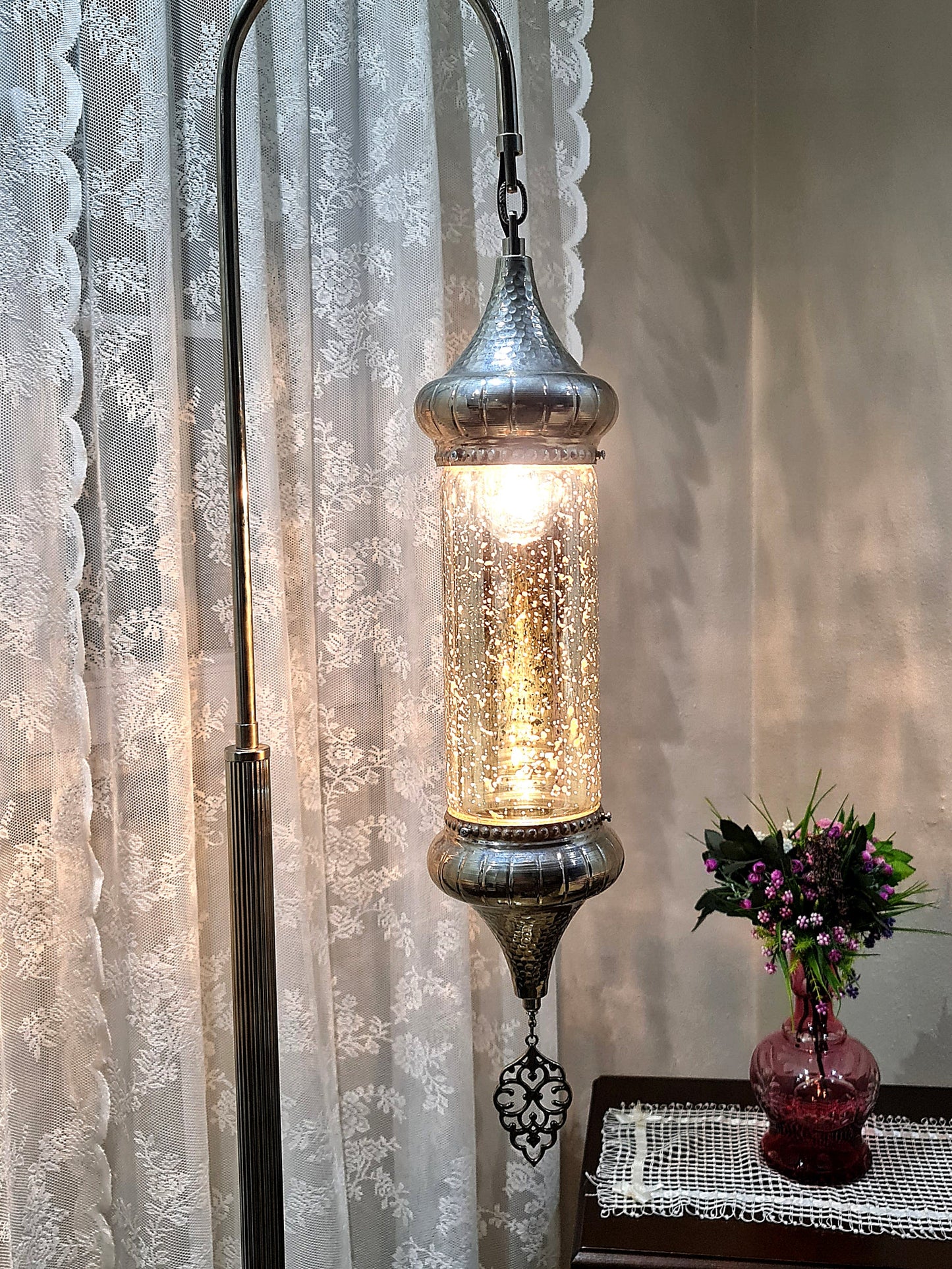 Ottoman Clear Glass Floor Lamp