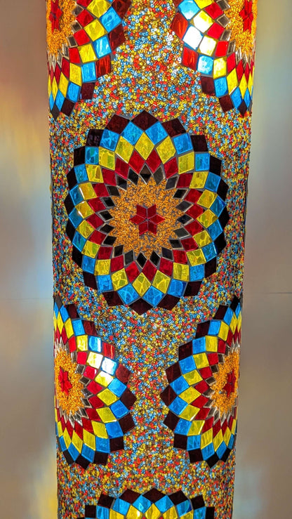Mosaic Floor Lantern Cylinder