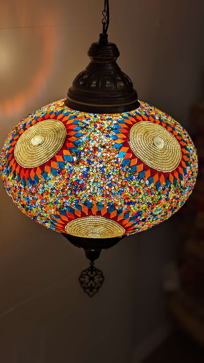 Turkish Mosaic Glass Hanging Light