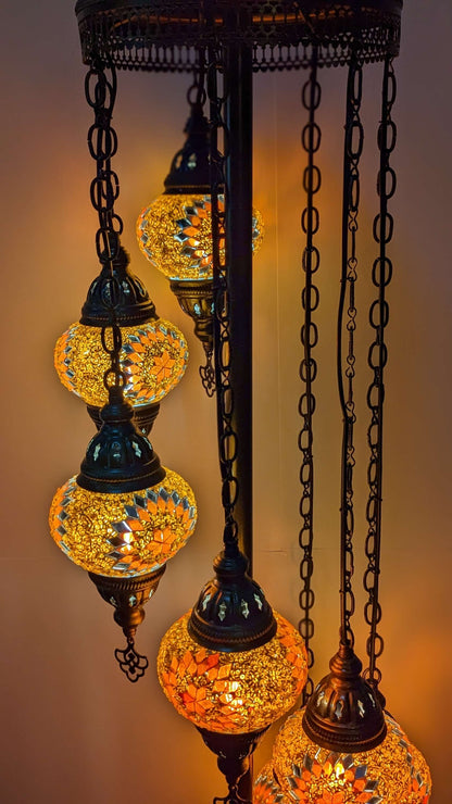 Turkish Floor Lamp Handmade Glass Mosaic