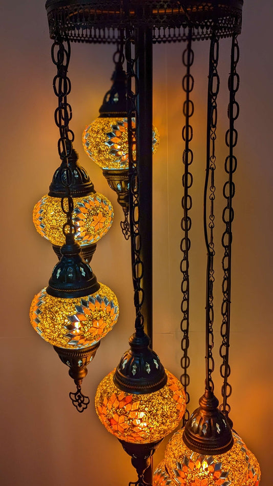 Turkish Floor Lamp Handmade Glass Mosaic