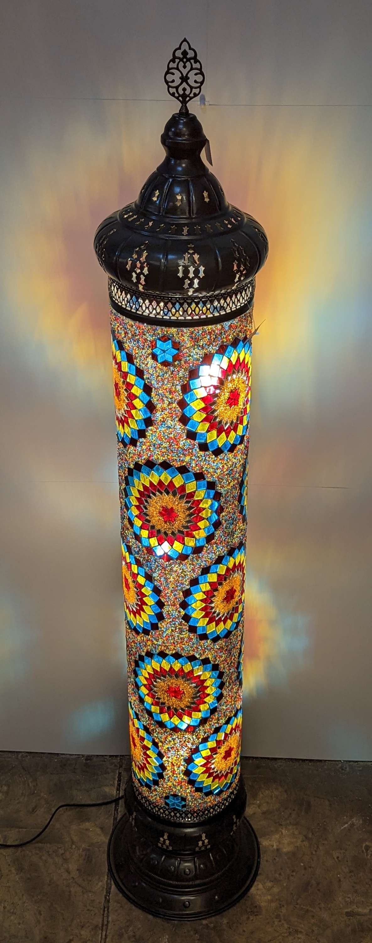 Turkish Floor Lamp Handmade Glass Mosaic