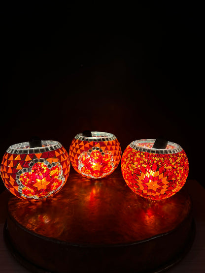 Turkish Glass Mosaic Candle Holders